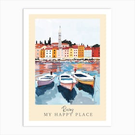 My Happy Place Rovinj 3 Travel Poster Art Print