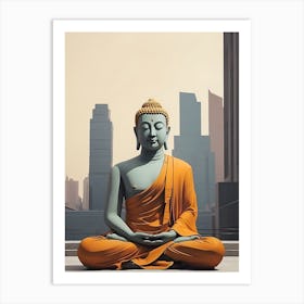 Buddha In The City Art Print