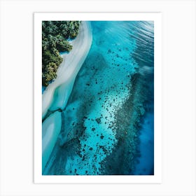 Aerial View Of A Tropical Island 6 Art Print