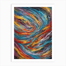 Abstract Swirl Painting 1 Art Print