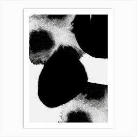 Black And White Paw Prints Art Print