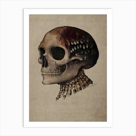 Dark Gothic Skull Art Print