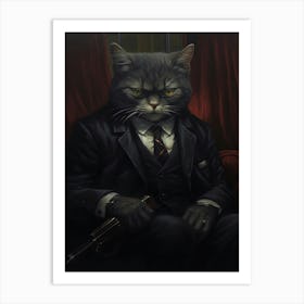 Gangster Cat Ukrainian Levkoy 2 Art Print