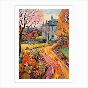 Autumn Gardens Painting Mount Stewart House And Gardens United Kingdom 3 Art Print
