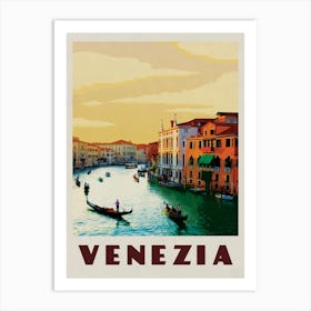 Venice Italy Travel Poster Art Print