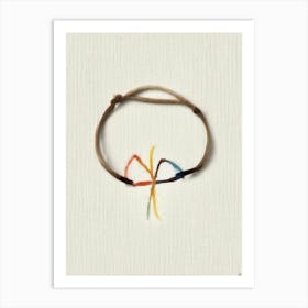 Friendship Bracelet 1, Symbol Abstract Painting Art Print