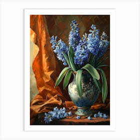 Baroque Floral Still Life Hyacinth 3 Art Print