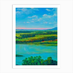 Salonga National Park The Democratic Republic Of The Congo Blue Oil Painting 2  Art Print