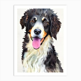 Curly Coated Retriever 3 Watercolour Dog Art Print