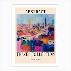 Abstract Travel Collection Poster Vienna Austria 1 Art Print