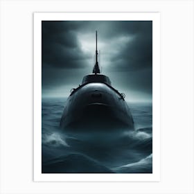 Submarine In The Ocean Art Print