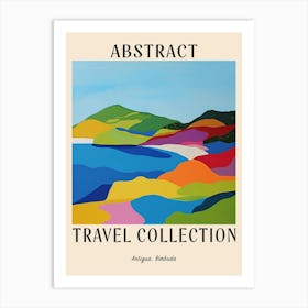 Abstract Travel Collection Poster Antigua Barbuda 4 Art Print