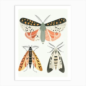 Colourful Insect Illustration Moth 29 Art Print