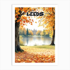 Leeds Travel Retro Vintage V 05 Art Print