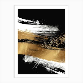 Abstract Gold And Black Painting 40 Art Print