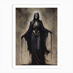 Dance With Death Skeleton Painting (34) Art Print