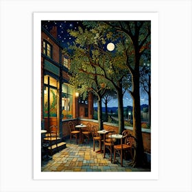 William Morris Night At The Cafe Art Print