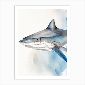 Narrowtooth Shark 2 Watercolour Art Print