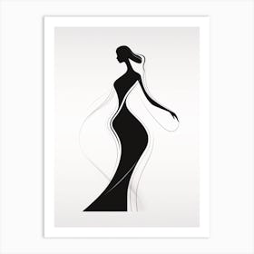 Silhouette Of A Woman 1 Art Print