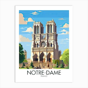 Notre Dame Travel Print Paris France Gift Art Print