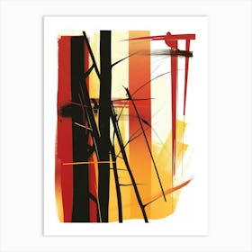 Abstract Tree Painting 2 Art Print