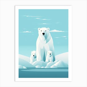 Polar Serenity; Painting The Bear Family Bond Art Print