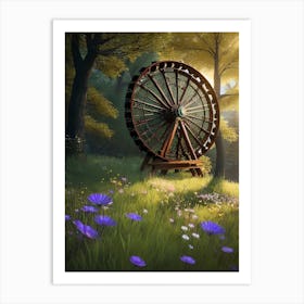 Fairy Wheel In The Forest Art Print