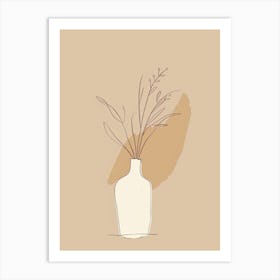 Belgrade Botanical Garden Boho Line Art Art Print