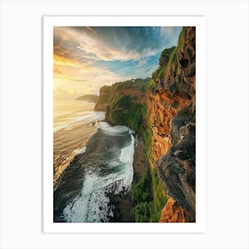 Sunset At Cliffs Art Print