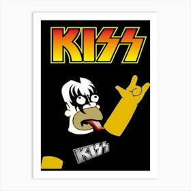 Krollman Kiss Band Best Art 6 Greeting Card Art Print