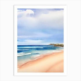 Portsea Back Beach, Australia Watercolour Art Print