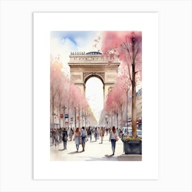 Champs-Elysées Avenue. Paris. The atmosphere and manifestations of spring. 26 1 Art Print