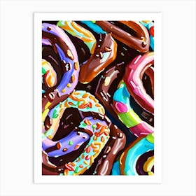 Chocolate Covered Pretzels Candy Sweetie Abstract Still Life Flower Art Print