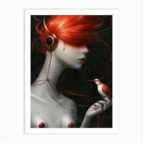 Red Haired Woman 1 Art Print