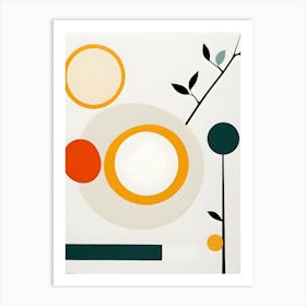 'Sunrise' Circles Abstract Art Print