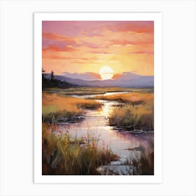 Sunset In The Marsh 1 Art Print