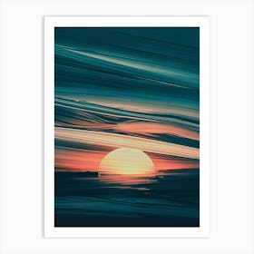 Sunset Over The Ocean 60 Art Print