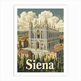 Aihrgdesign A Classic 1960s Travel Poster For Siena Showcasin 7661efda Bfc8 4495 A110 E69188d729e6 0 Art Print