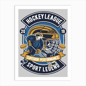 Hockey League 1 Art Print