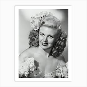 American Actress Ginger Rogers Art Print