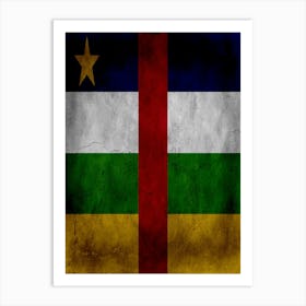 Central African Republic Flag Texture Art Print