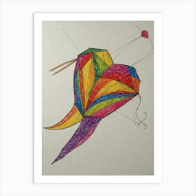 Heart Kite 7 Art Print