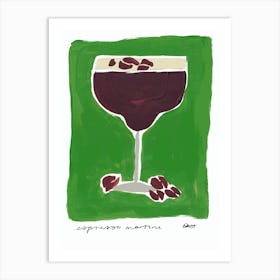 Green Espresso Martini Art Print