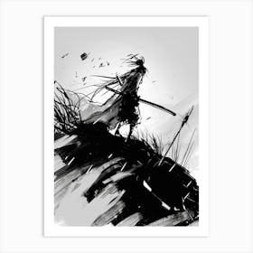 Sketched Black And White 15 Art Print