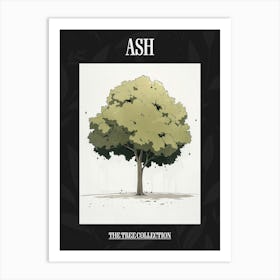 Ash Tree Pixel Illustration 1 Poster Art Print