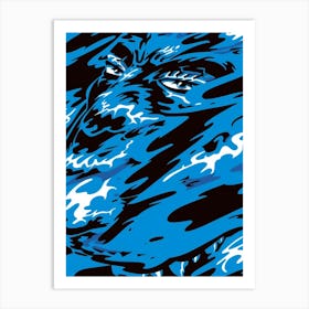 Blue Monster Art Print