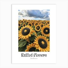 Knitted Flowers Sunflower 5 Art Print