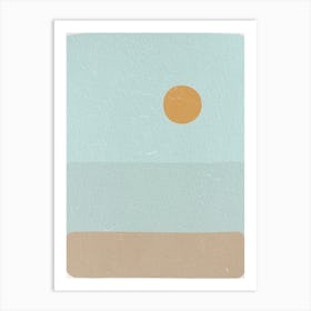 Retro Abstract Sun Art Print