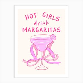 Hot Girls Drink Margaritas Art Print