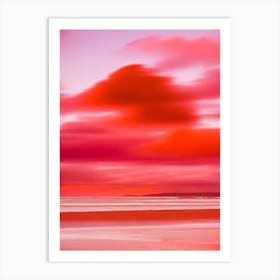 Dornoch Beach, Highlands, Scotland Pink Beach Art Print